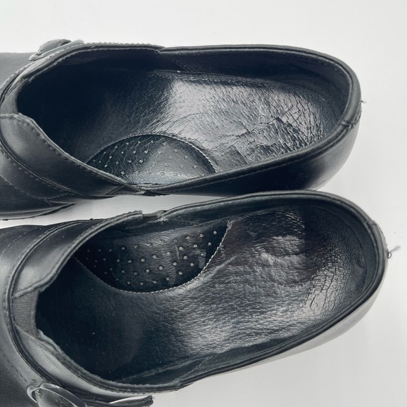 Dansko Women’s Size 40 US 9.5-10 Black Tamara Leather Clog Slip On Workwear - Picture 13 of 14
